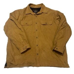 Weatherproof Men's Shacket Micro Faux‎ Suede Fleece Lined Tan Jacket - Size XL